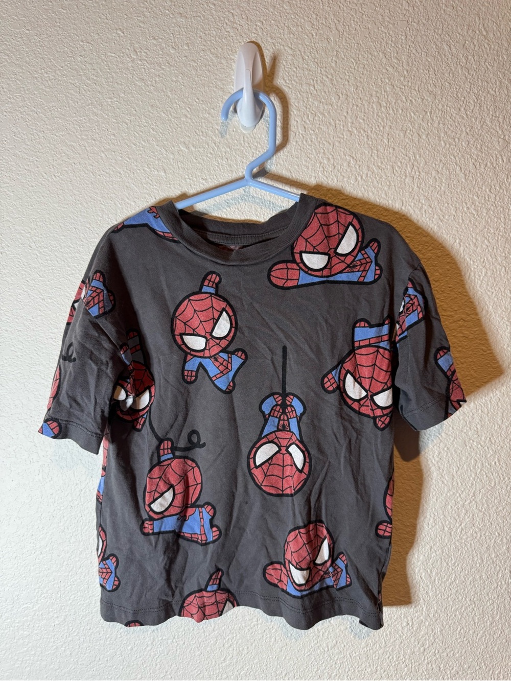 H&M Charcoal Kids Spider-Man Allover Graphic Tee